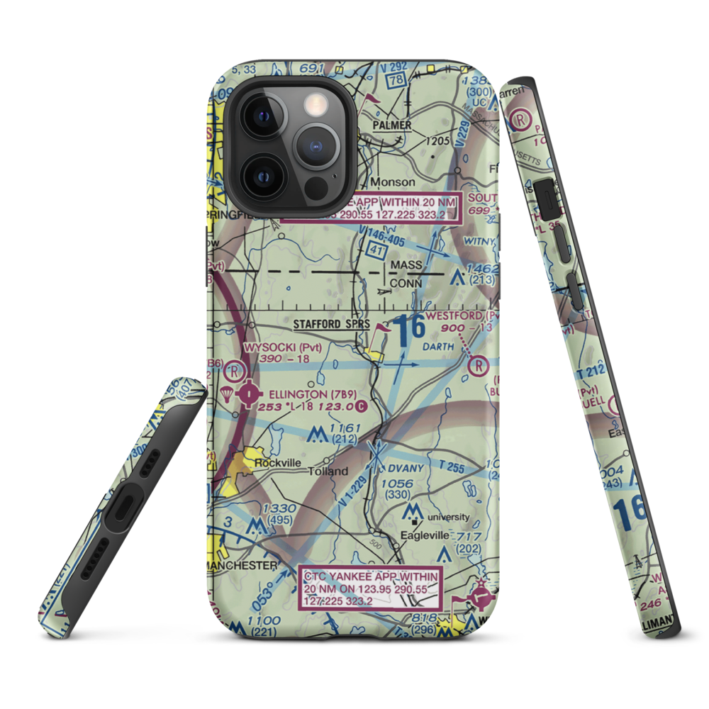 Swift Airport (CT31) VFR Sectional  Tough iPhone Case iPhone 12 Pro Max model shown