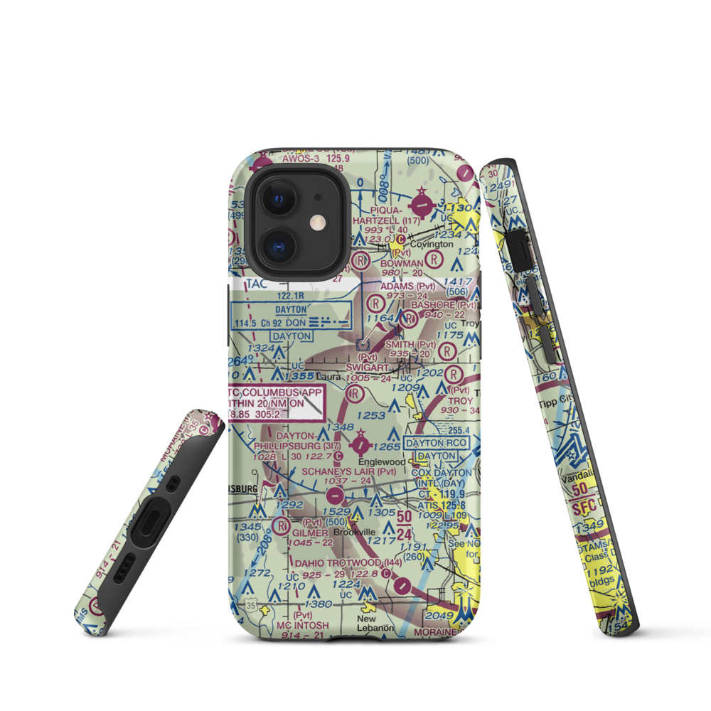 Swigart Airport (OH78) VFR Sectional  Tough iPhone Case iPhone 12 mini model shown