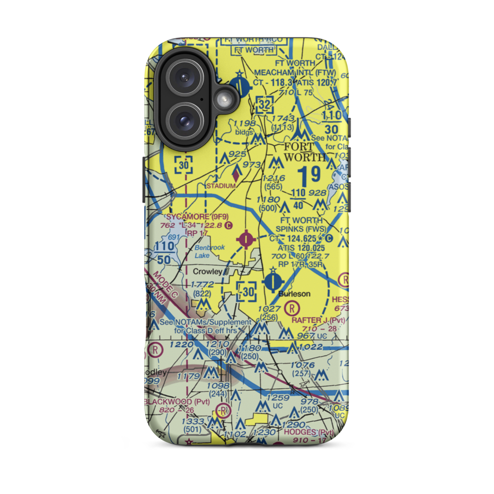 Sycamore Strip (9F9) VFR Sectional  Tough iPhone Case iPhone 16 Plus model shown
