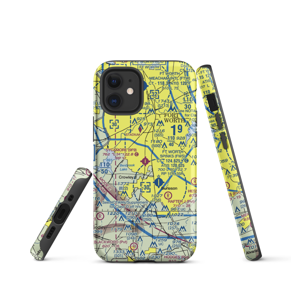 Sycamore Strip (9F9) VFR Sectional  Tough iPhone Case iPhone 12 mini model shown