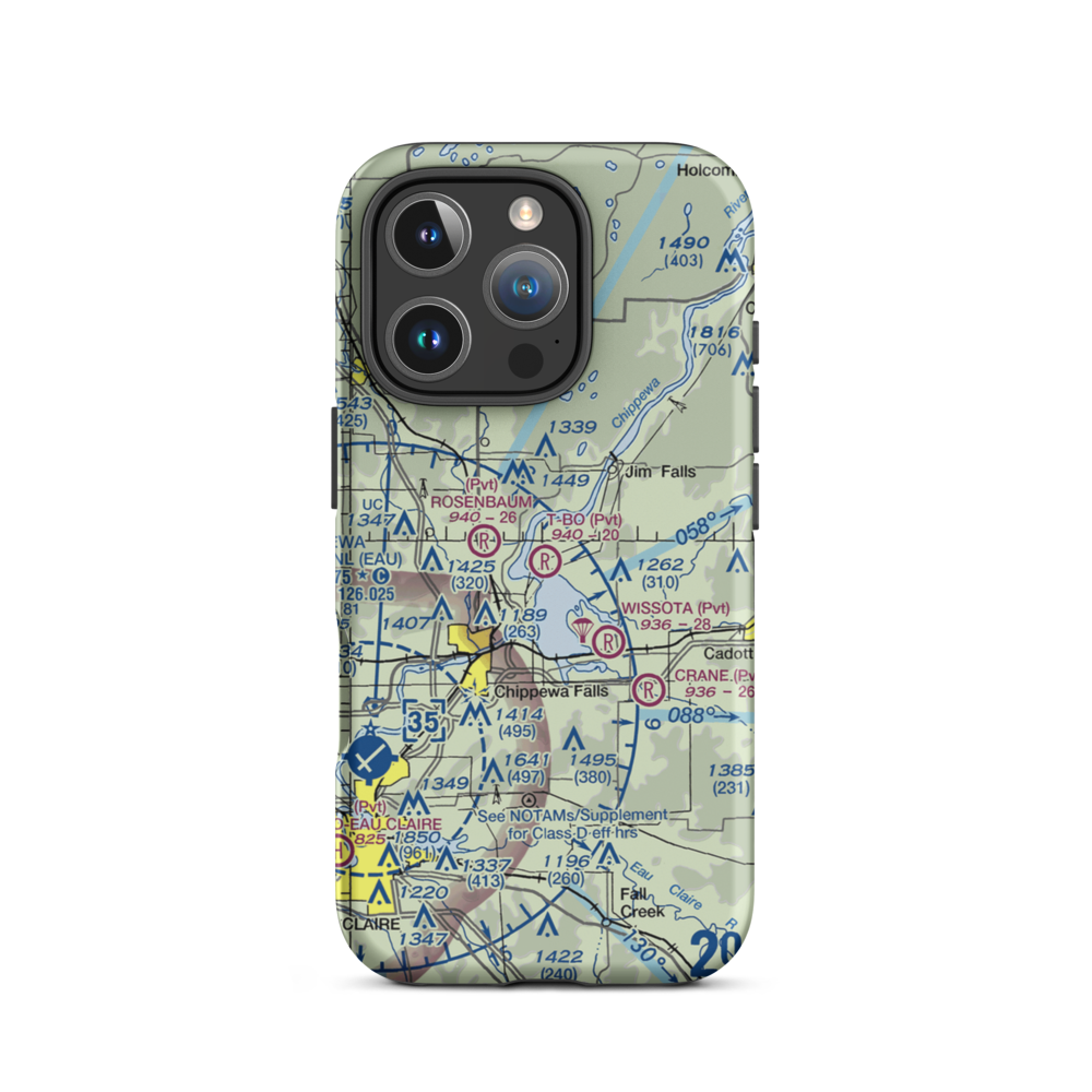 T-Bo Field Airport (WI32) VFR Sectional  Tough iPhone Case iPhone 16 Pro model shown