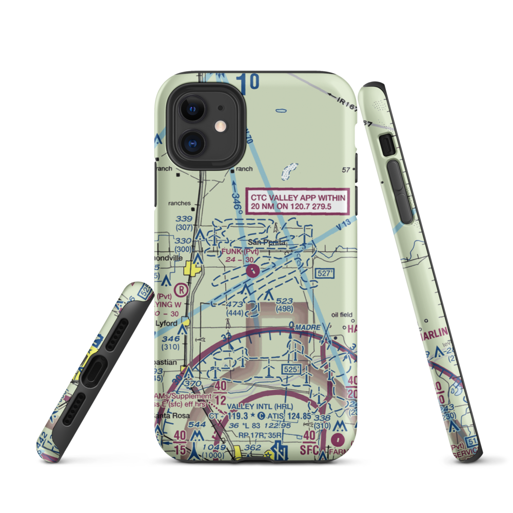 T.R. Funk Inc Airport (92XS) VFR Sectional  Tough iPhone Case iPhone 11 model shown
