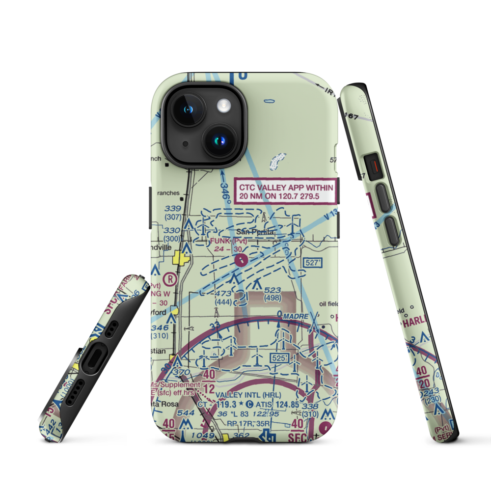 T.R. Funk Inc Airport (92XS) VFR Sectional  Tough iPhone Case iPhone 15 model shown