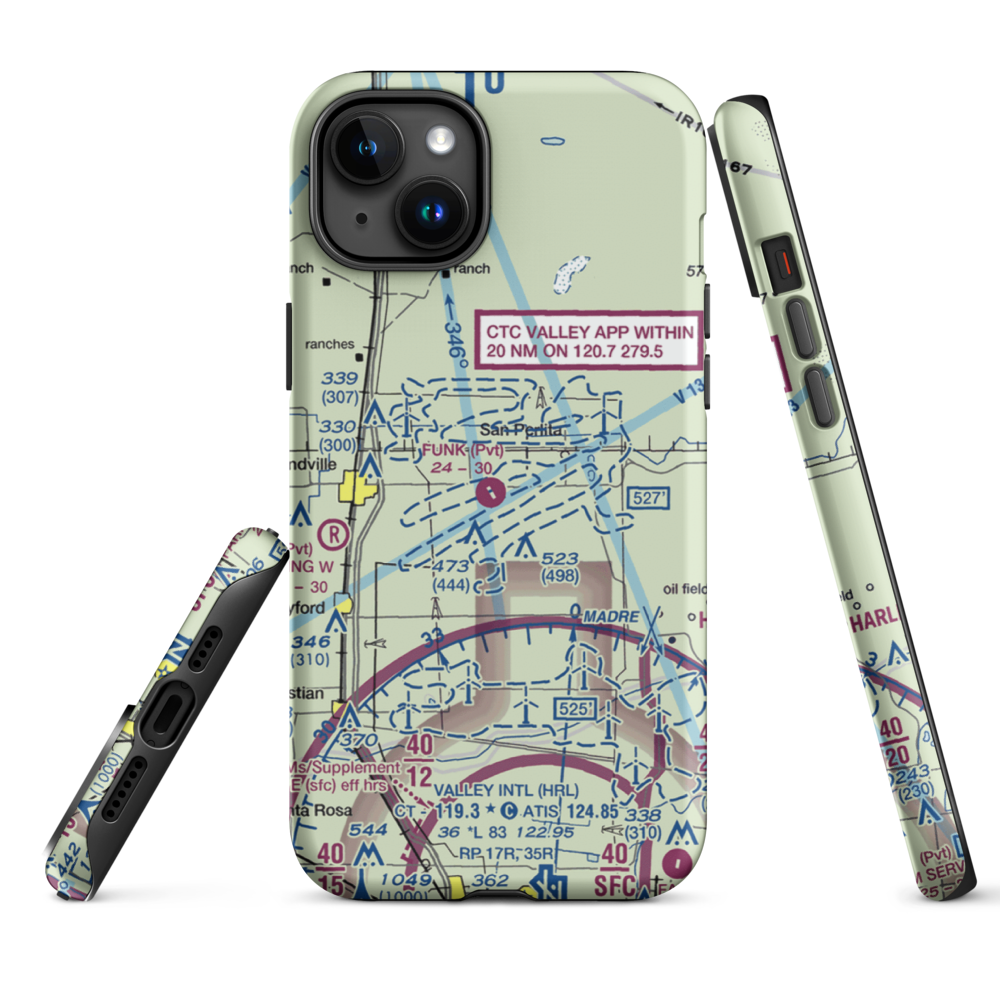 T.R. Funk Inc Airport (92XS) VFR Sectional  Tough iPhone Case iPhone 15 Plus model shown