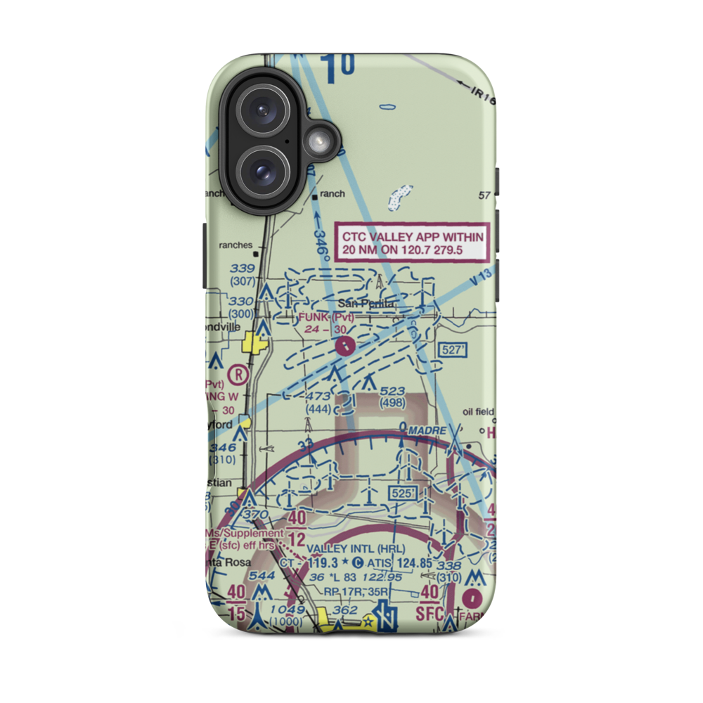 T.R. Funk Inc Airport (92XS) VFR Sectional  Tough iPhone Case iPhone 16 Plus model shown