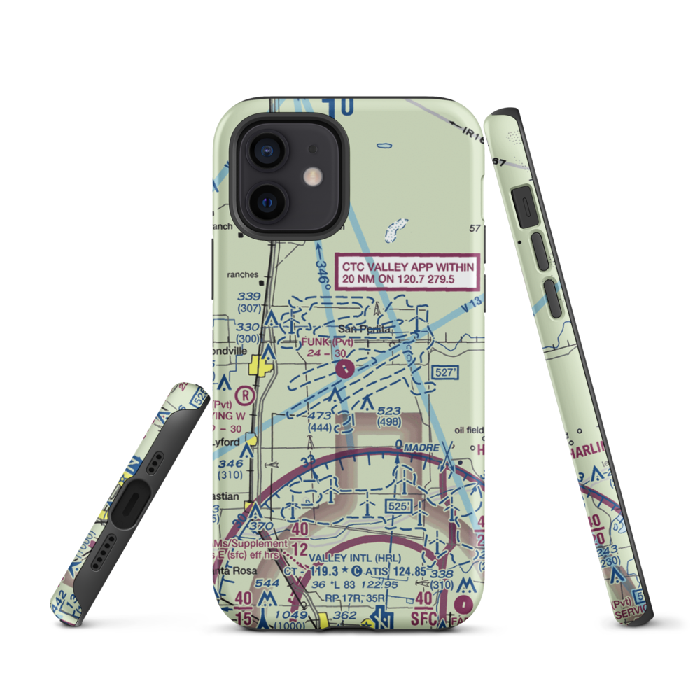 T.R. Funk Inc Airport (92XS) VFR Sectional  Tough iPhone Case iPhone 12 model shown