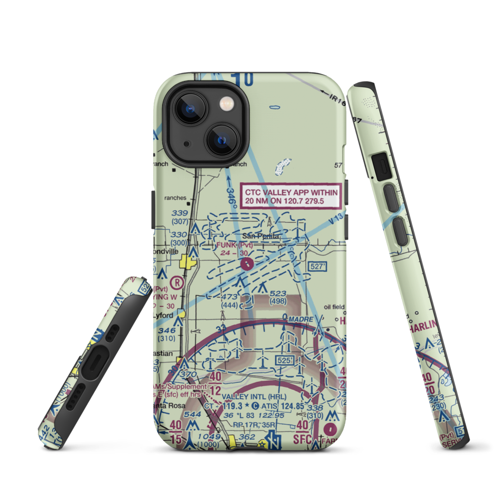 T.R. Funk Inc Airport (92XS) VFR Sectional  Tough iPhone Case iPhone 13 model shown