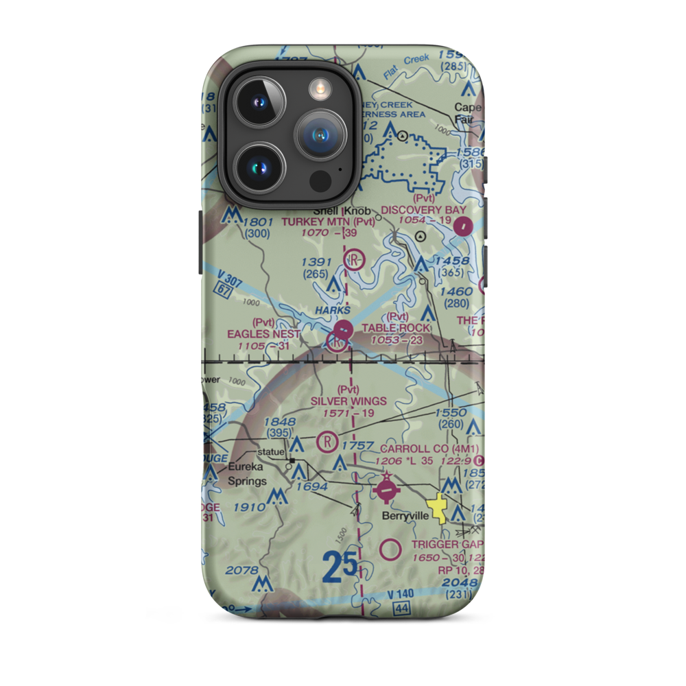 Table Rock Airport (MO32) VFR Sectional  Tough iPhone Case iPhone 16 Pro Max model shown