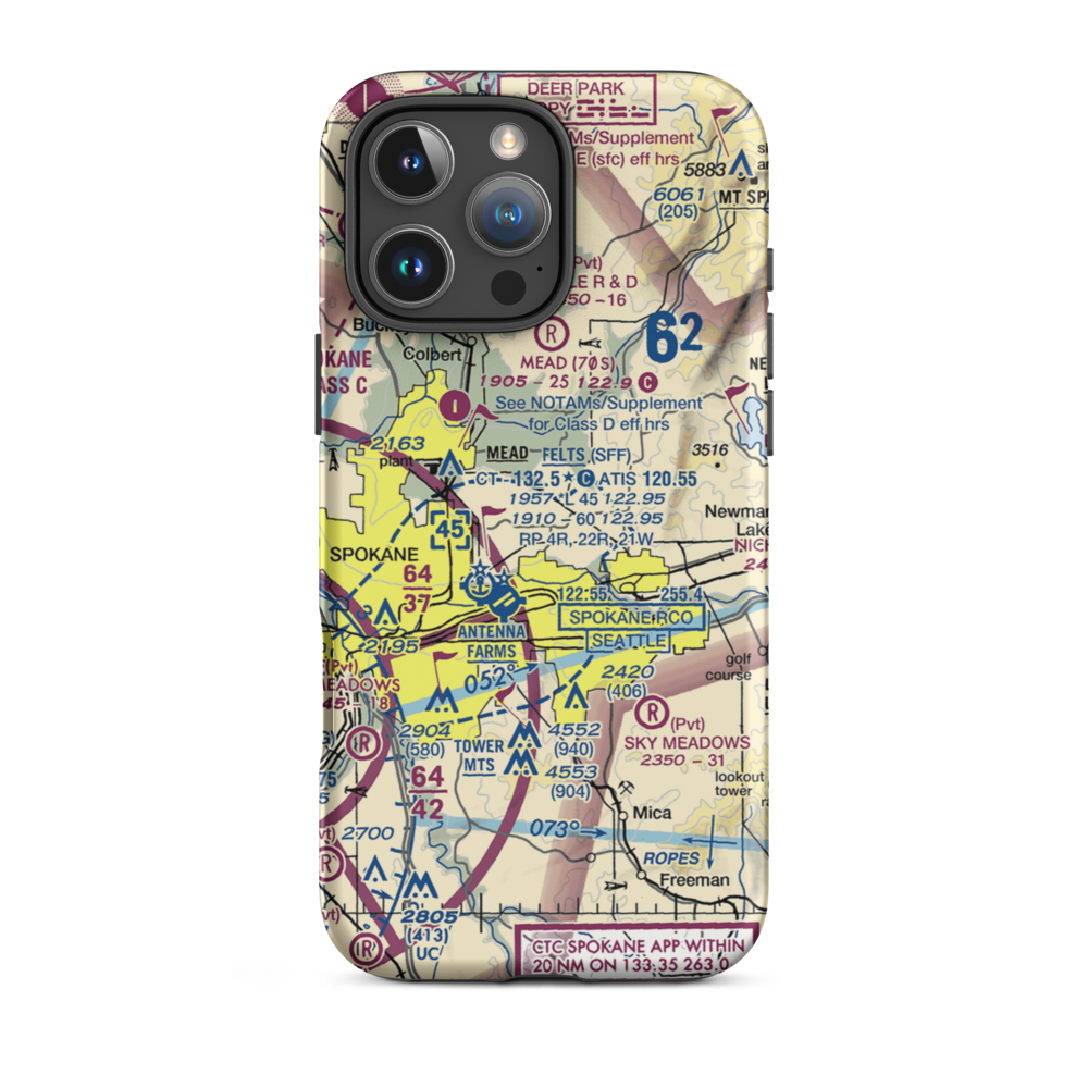 Tai's Landing Airport (WN61) VFR Sectional  Tough iPhone Case iPhone 16 Pro Max model shown