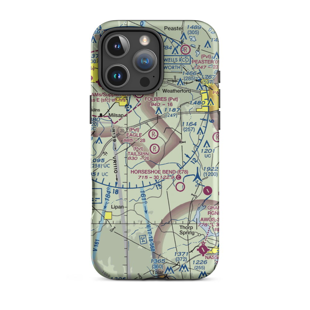 Tailspin Estates Airport (58TX) VFR Sectional  Tough iPhone Case iPhone 16 Pro Max model shown