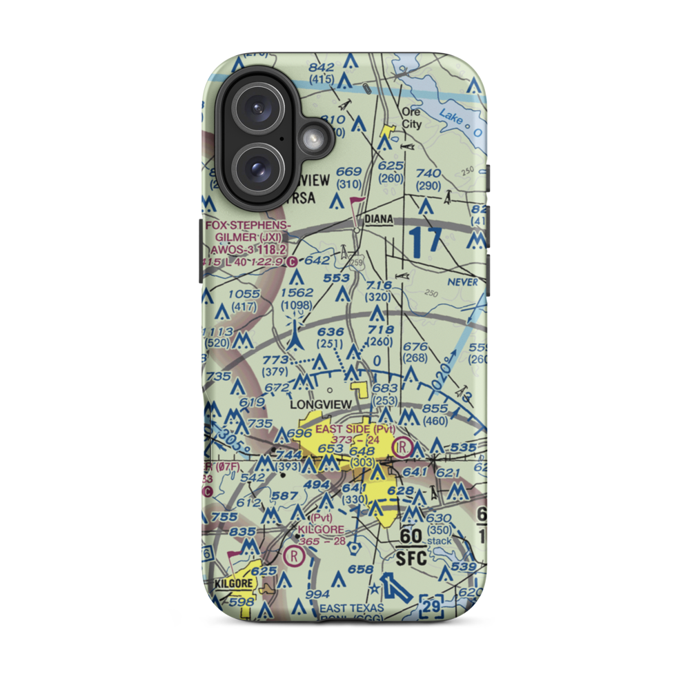 Tailwheel Airport (2XA7) VFR Sectional  Tough iPhone Case iPhone 16 Plus model shown