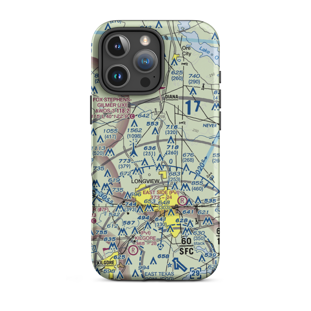 Tailwheel Airport (2XA7) VFR Sectional  Tough iPhone Case iPhone 16 Pro Max model shown