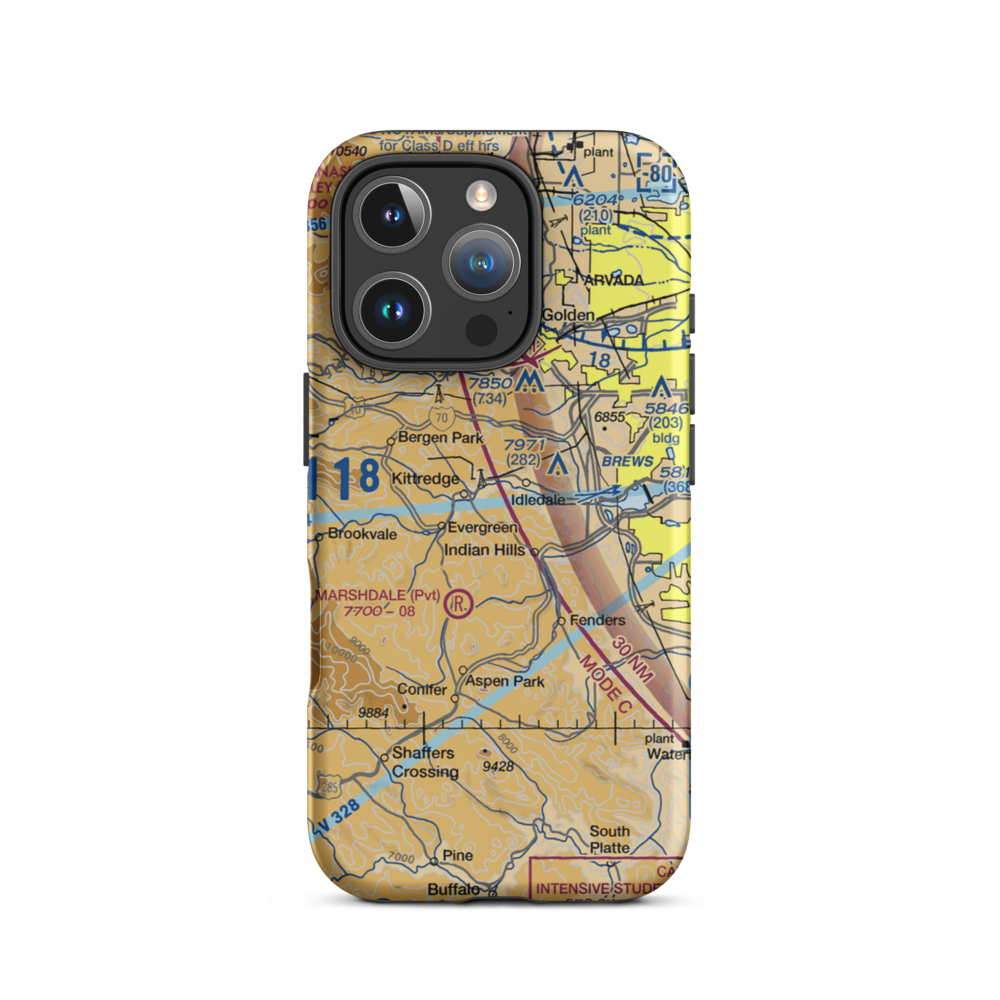 Tall Timber Airport (CD28) VFR Sectional  Tough iPhone Case iPhone 16 Pro model shown