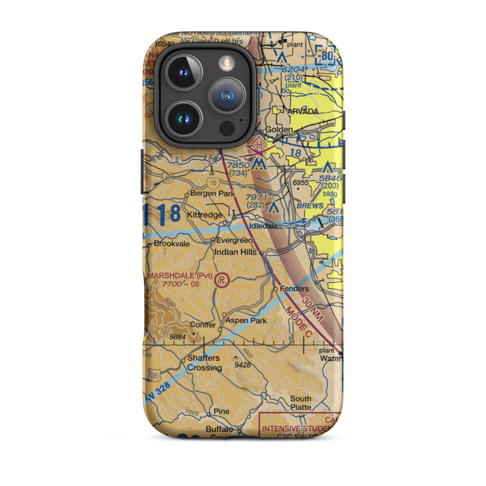 Tall Timber Airport (CD28) VFR Sectional  Tough iPhone Case iPhone 16 Pro Max model shown