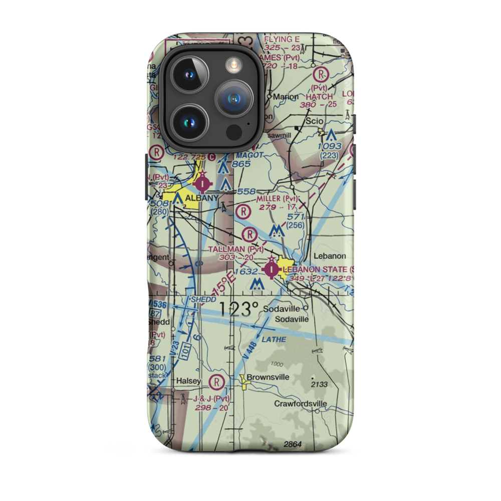 Tallman Airport (88OR) VFR Sectional  Tough iPhone Case iPhone 16 Pro Max model shown