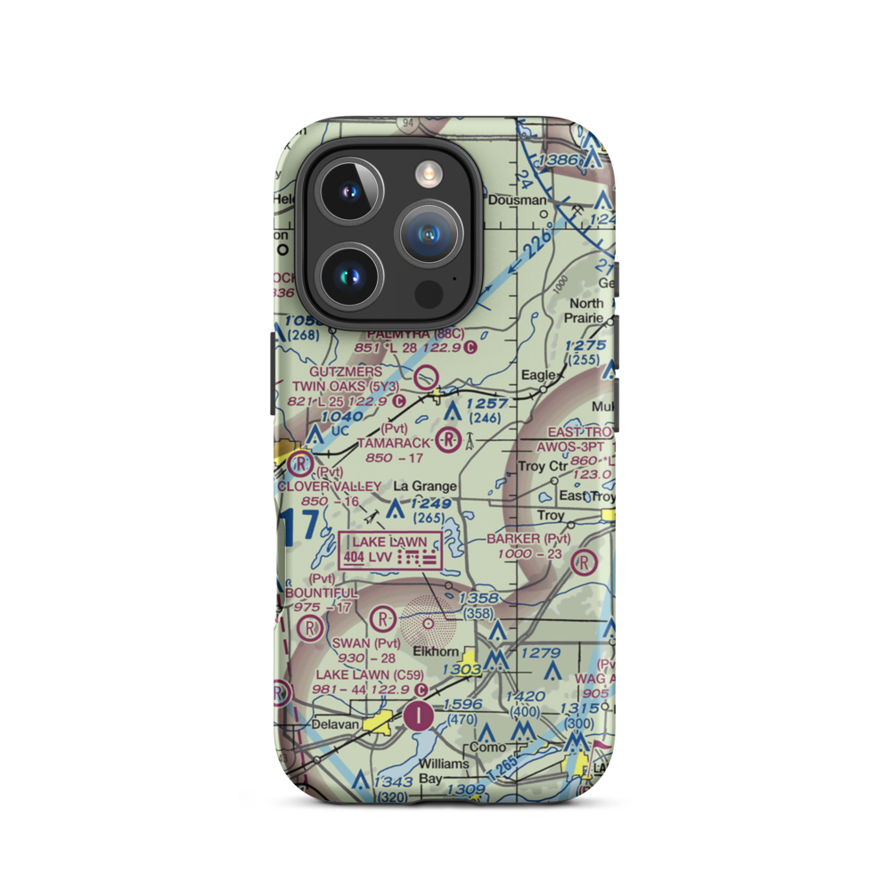 Tamarack Airport (9WI5) VFR Sectional  Tough iPhone Case iPhone 16 Pro model shown