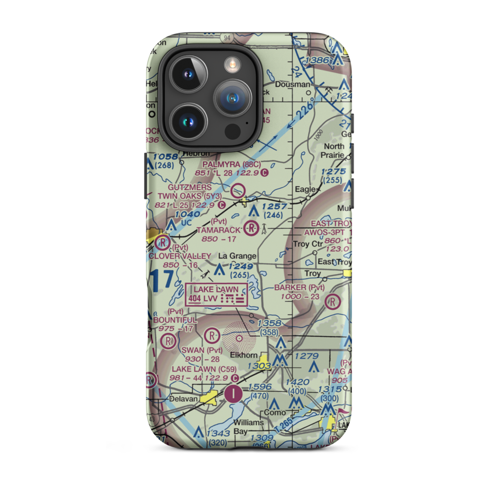 Tamarack Airport (9WI5) VFR Sectional  Tough iPhone Case iPhone 16 Pro Max model shown