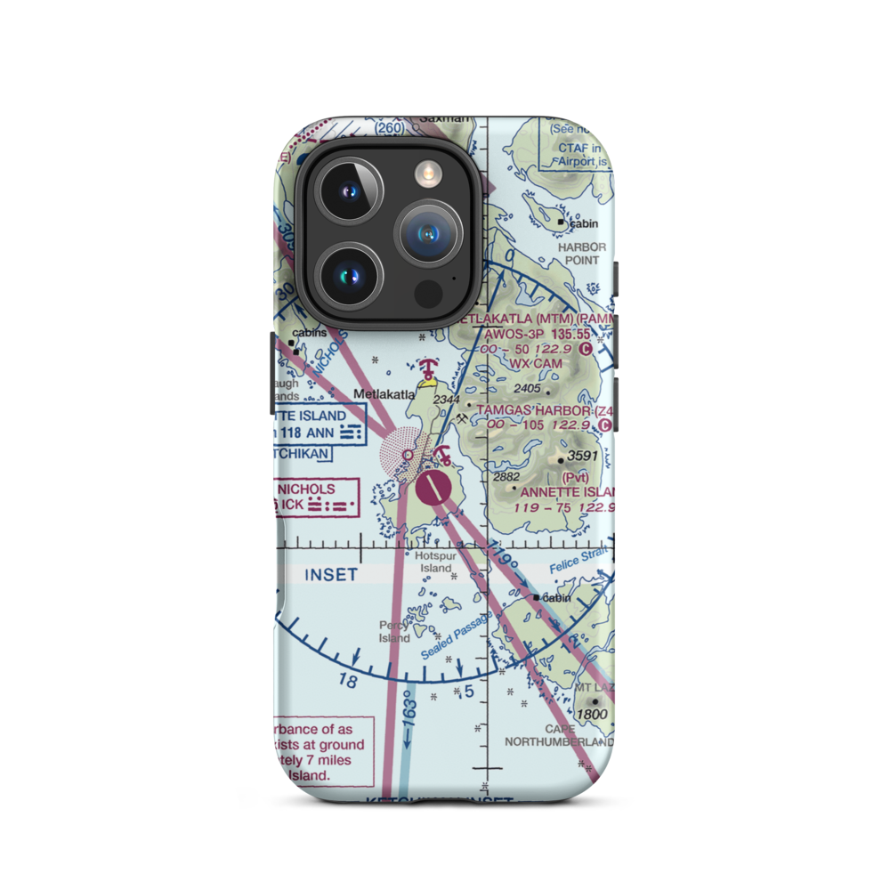 Tamgas Harbor Seaplane Base (Z43) VFR Sectional  Tough iPhone Case iPhone 16 Pro model shown