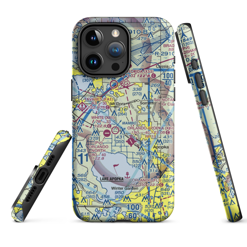 Tangerine Airport (FL97) VFR Sectional  Tough iPhone Case iPhone 15 Pro Max model shown