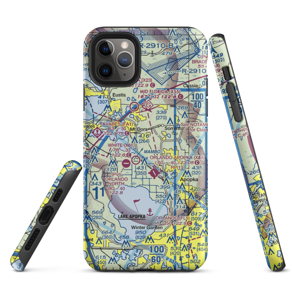 Tangerine Airport (FL97) VFR Sectional  Tough iPhone Case iPhone 11 Pro Max model shown