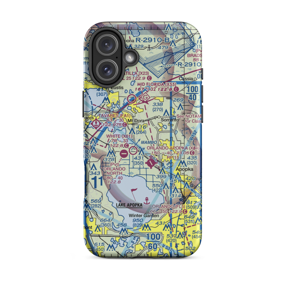 Tangerine Airport (FL97) VFR Sectional  Tough iPhone Case iPhone 16 Plus model shown