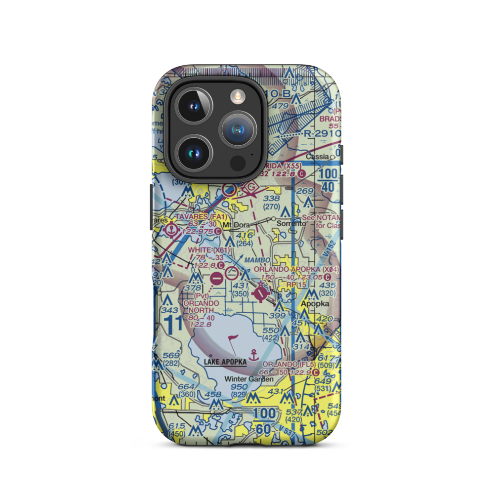 Tangerine Airport (FL97) VFR Sectional  Tough iPhone Case iPhone 16 Pro model shown