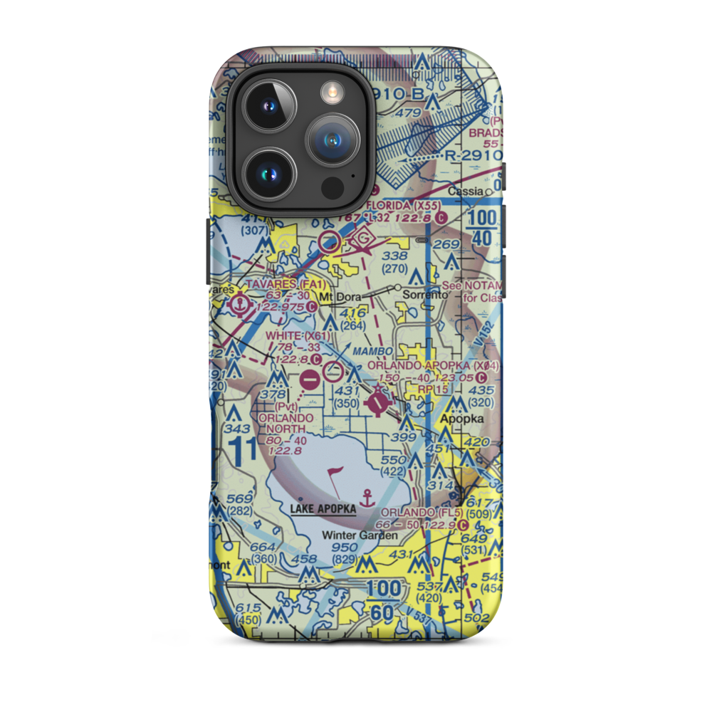 Tangerine Airport (FL97) VFR Sectional  Tough iPhone Case iPhone 16 Pro Max model shown