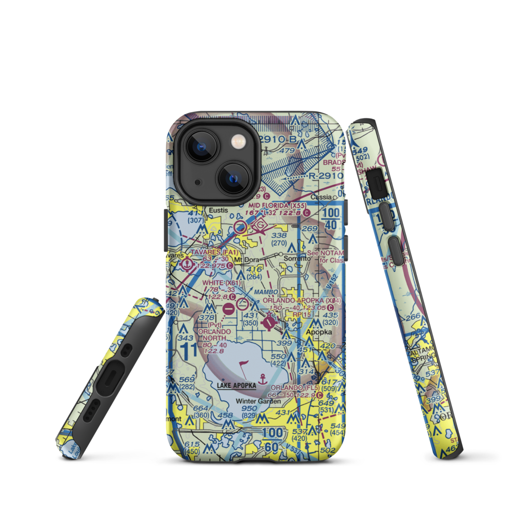 Tangerine Airport (FL97) VFR Sectional  Tough iPhone Case iPhone 13 mini model shown