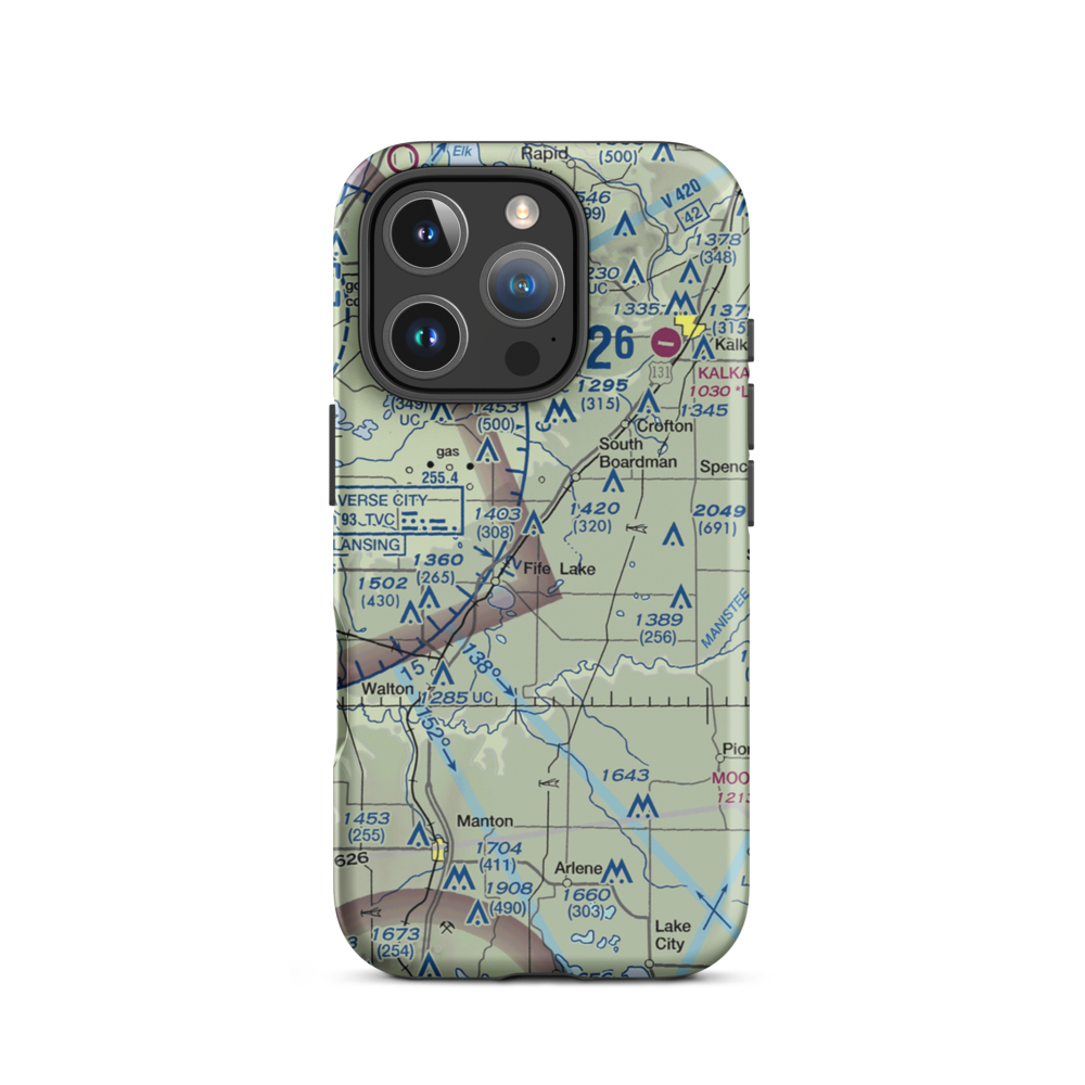 Tannehill Airfield (MI60) VFR Sectional  Tough iPhone Case iPhone 16 Pro model shown