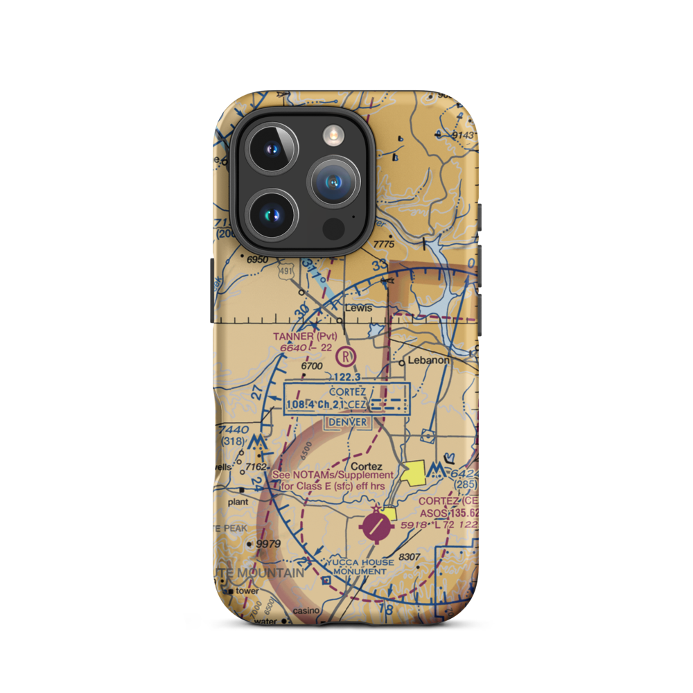 Tanner Field (CO27) VFR Sectional  Tough iPhone Case iPhone 16 Pro model shown