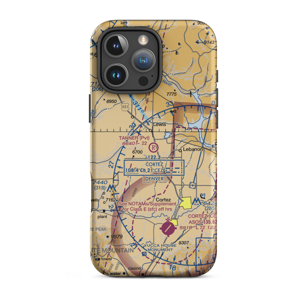 Tanner Field (CO27) VFR Sectional  Tough iPhone Case iPhone 16 Pro Max model shown