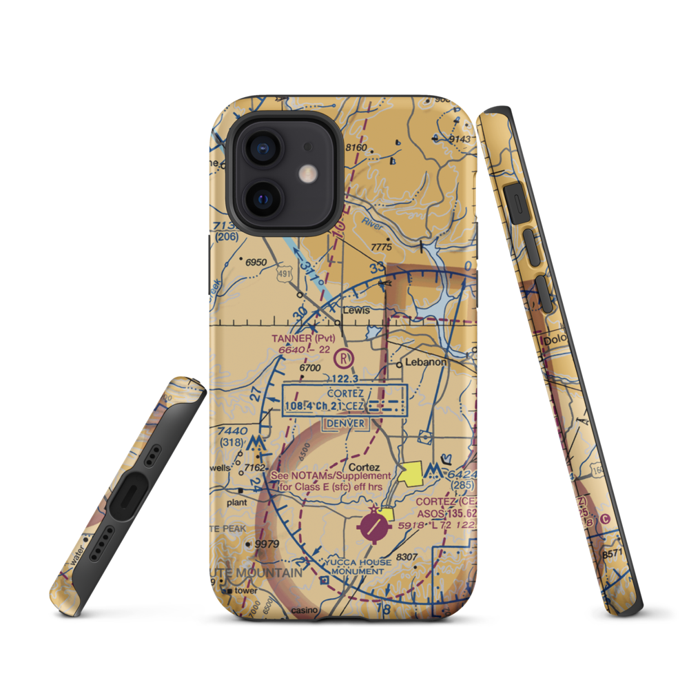 Tanner Field (CO27) VFR Sectional  Tough iPhone Case iPhone 12 model shown