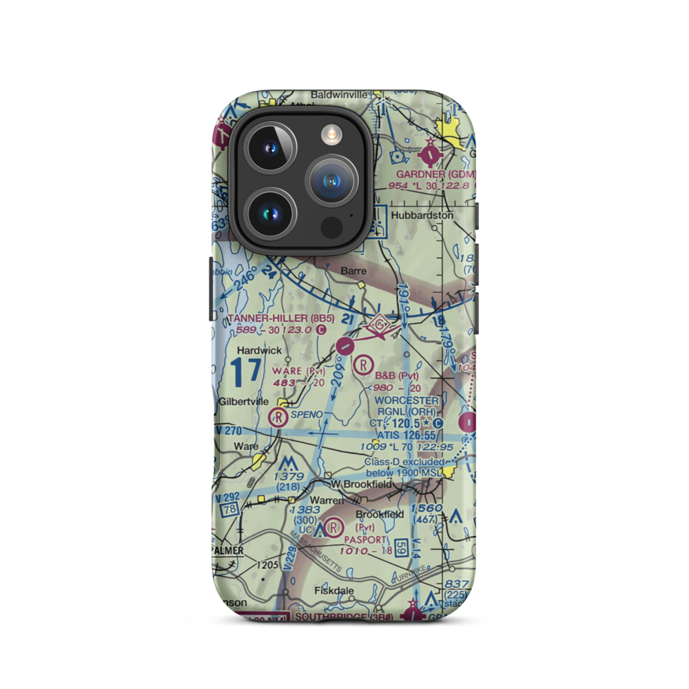 Tanner Hiller Airport (8B5) VFR Sectional  Tough iPhone Case iPhone 16 Pro model shown