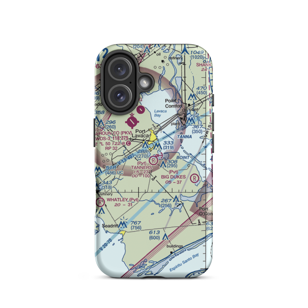 Tanner's Airport (9TE4) VFR Sectional  Tough iPhone Case iPhone 16 model shown