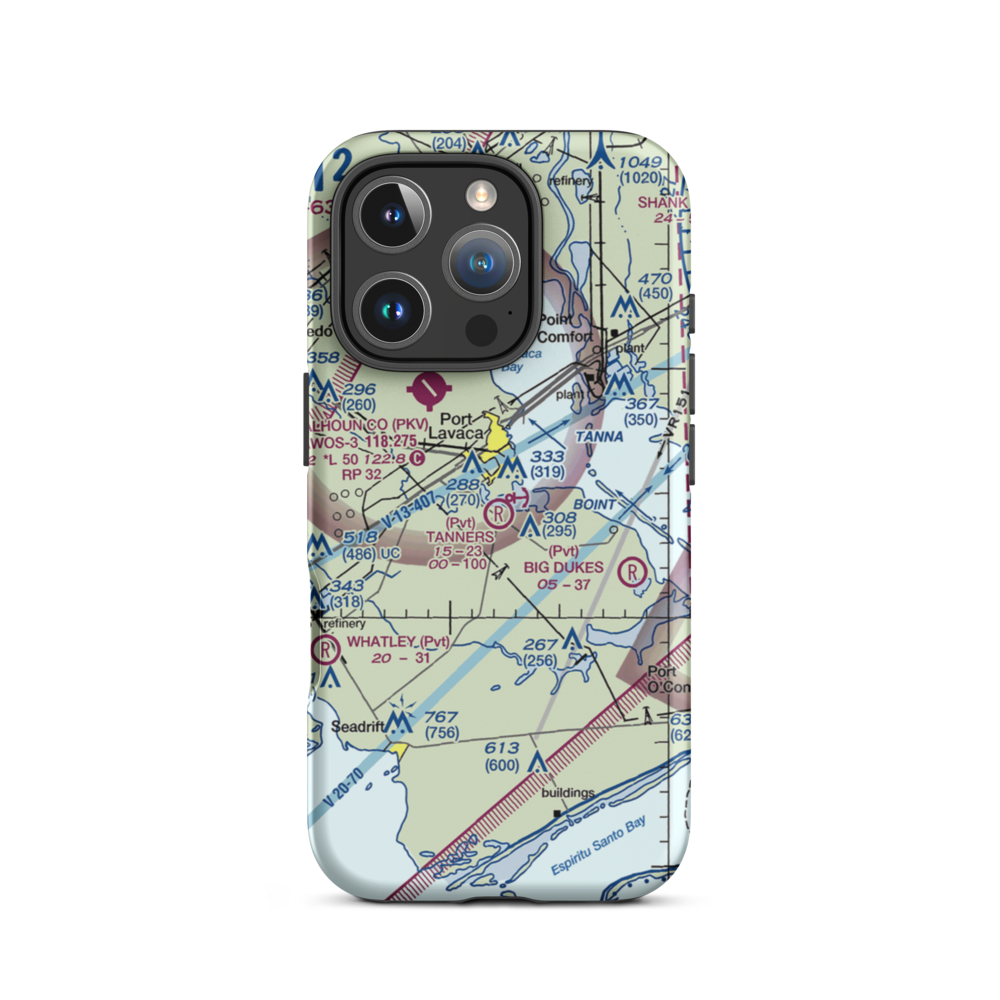 Tanner's Airport (9TE4) VFR Sectional  Tough iPhone Case iPhone 16 Pro model shown