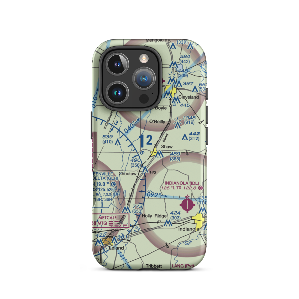 Tapley Airport (1MS0) VFR Sectional  Tough iPhone Case iPhone 16 Pro model shown