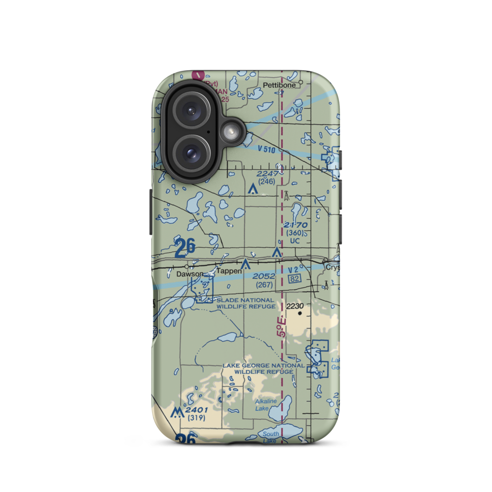 Tappen Airstrip (8NA0) VFR Sectional  Tough iPhone Case iPhone 16 model shown