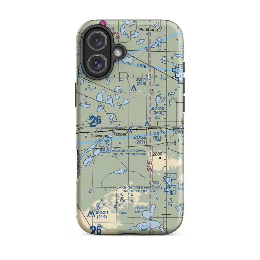 Tappen Airstrip (8NA0) VFR Sectional  Tough iPhone Case iPhone 16 Plus model shown