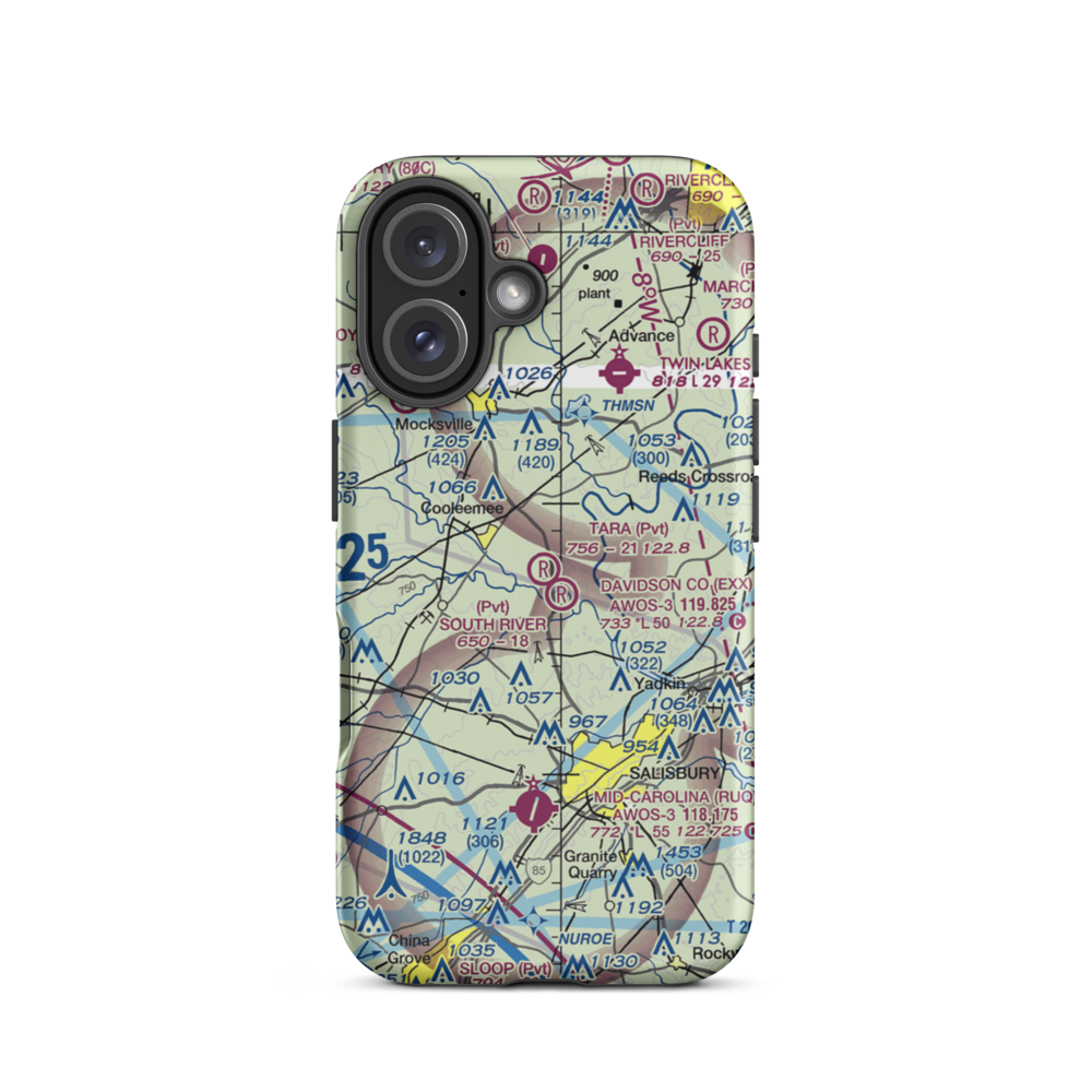 Tara Airbase Airport (5NC1) VFR Sectional  Tough iPhone Case iPhone 16 model shown