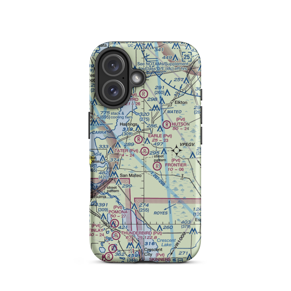 Tater Farms Strip (46FD) VFR Sectional  Tough iPhone Case iPhone 16 model shown