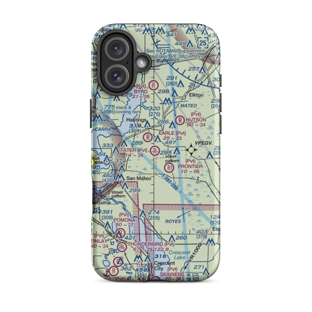 Tater Farms Strip (46FD) VFR Sectional  Tough iPhone Case iPhone 16 Plus model shown