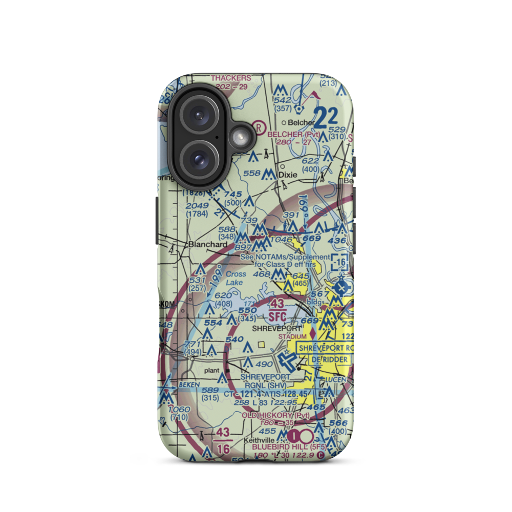Tater Patch Ultralightport (LS41) VFR Sectional  Tough iPhone Case iPhone 16 model shown
