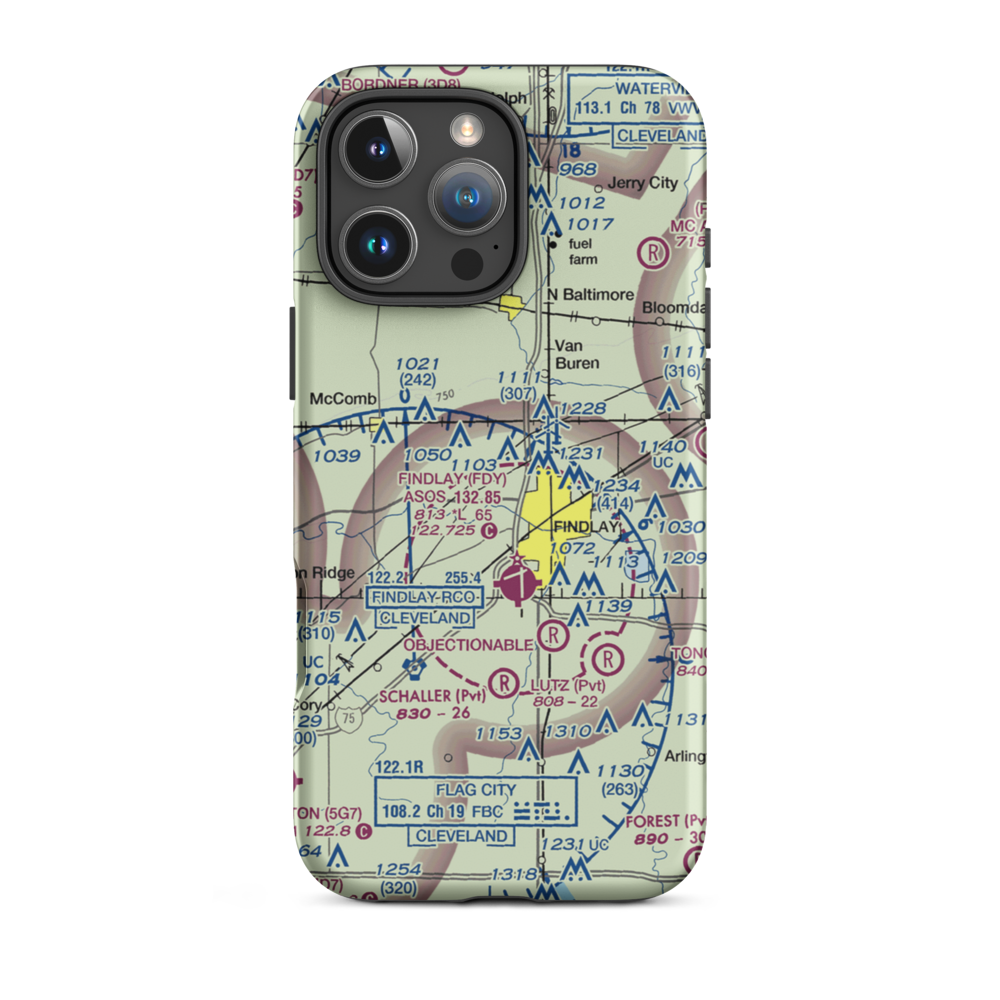 Tathams' STOLport (72OI) VFR Sectional  Tough iPhone Case iPhone 16 Pro Max model shown