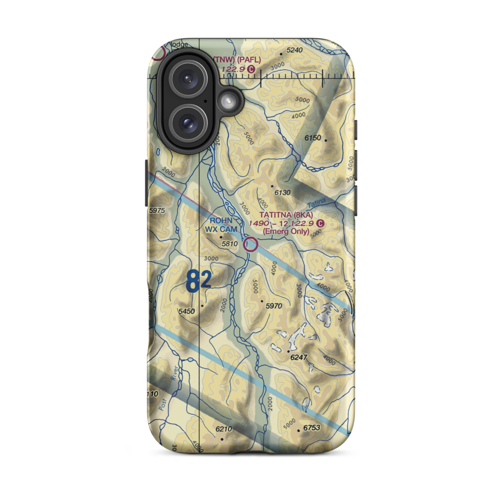 Tatitna Airport (8KA) VFR Sectional  Tough iPhone Case iPhone 16 Plus model shown