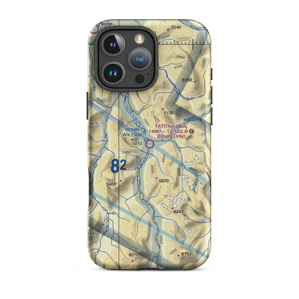 Tatitna Airport (8KA) VFR Sectional  Tough iPhone Case iPhone 16 Pro Max model shown