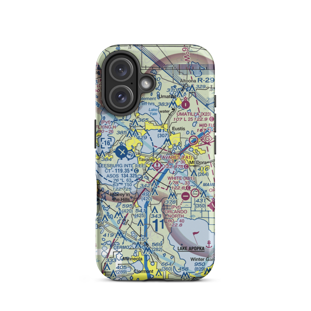 Tavares Seaplane Base (FA1) VFR Sectional  Tough iPhone Case iPhone 16 model shown