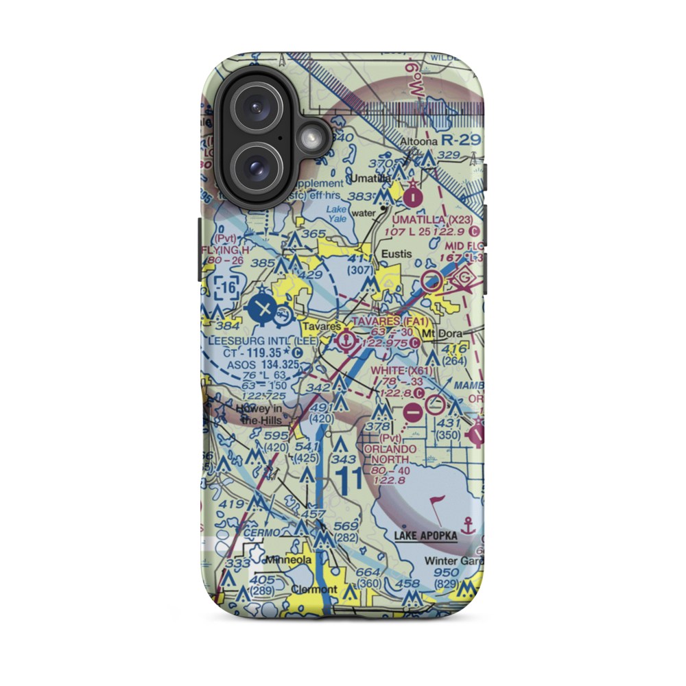 Tavares Seaplane Base (FA1) VFR Sectional  Tough iPhone Case iPhone 16 Plus model shown