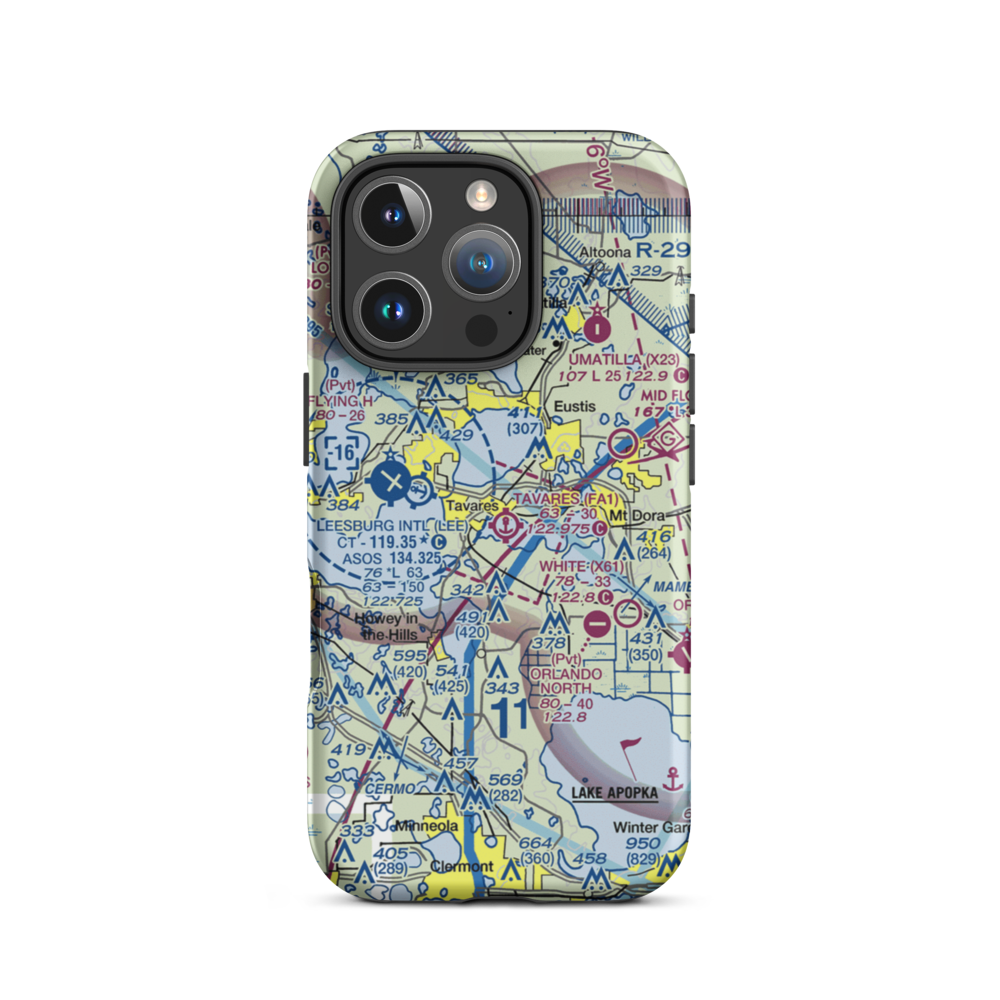 Tavares Seaplane Base (FA1) VFR Sectional  Tough iPhone Case iPhone 16 Pro model shown