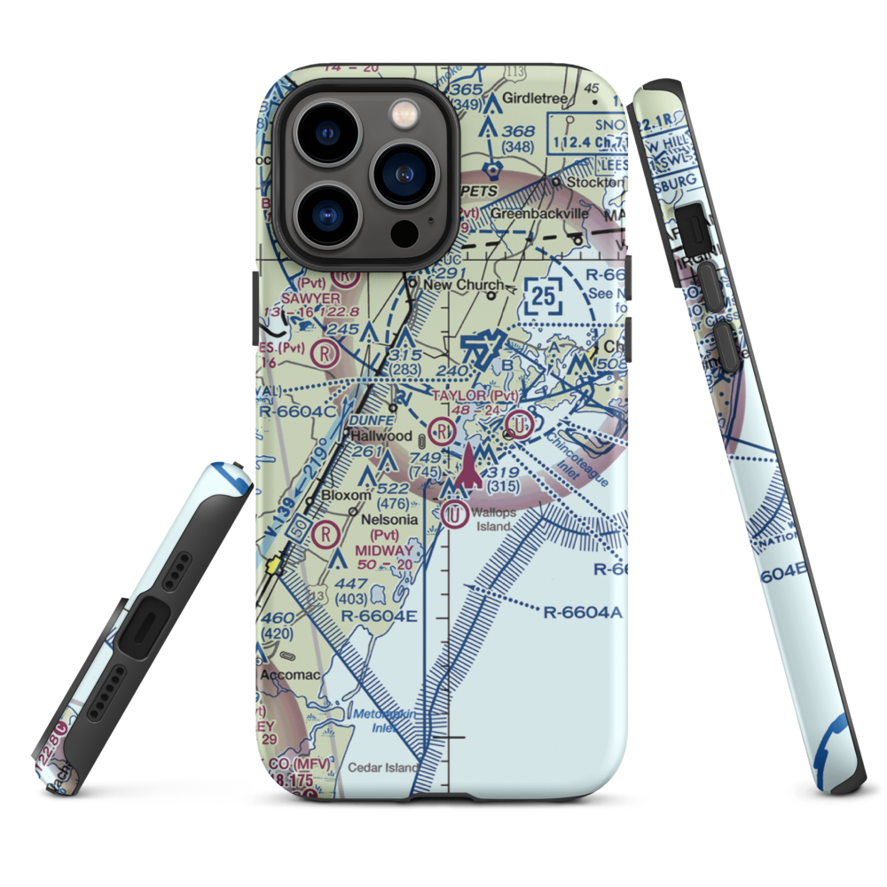Taylor Airport (4VA6) VFR Sectional  Tough iPhone Case iPhone 13 Pro Max model shown