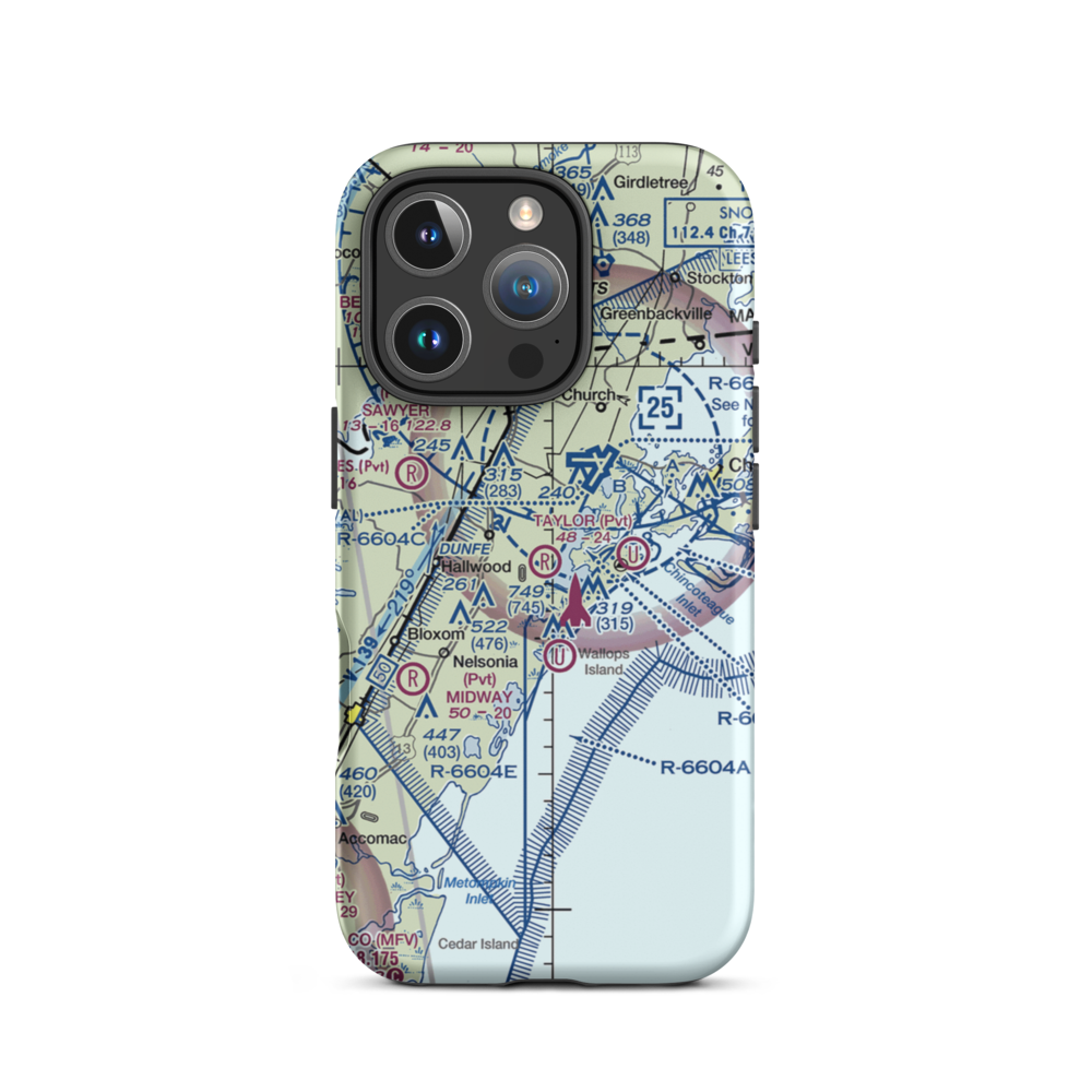 Taylor Airport (4VA6) VFR Sectional  Tough iPhone Case iPhone 16 Pro model shown
